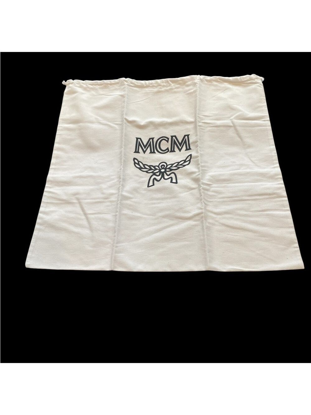Large White MCM Drawstring Dustbag Approx 19” x 20”